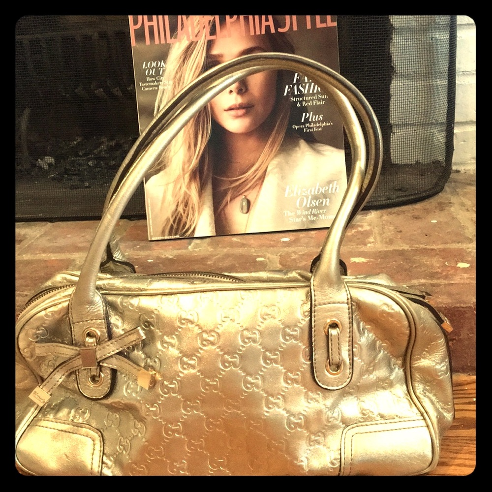 •Gucci• Gold shimmer handbag 💋